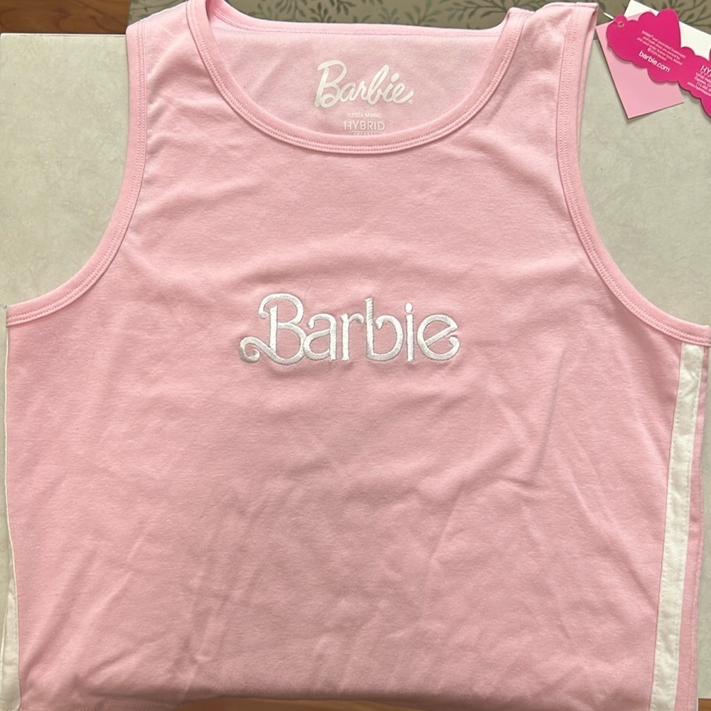Cotton barbie tank crop t-shirt